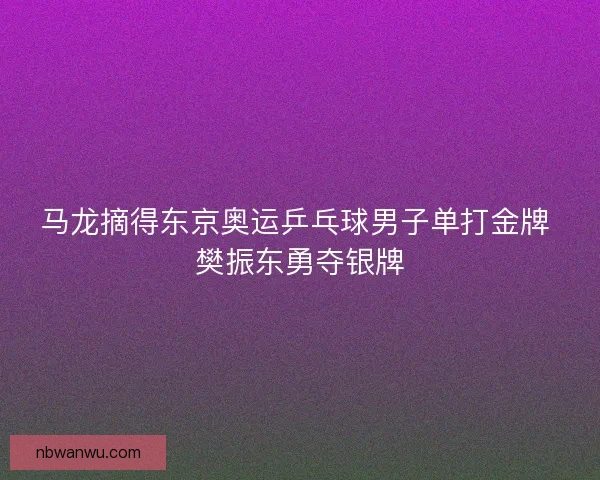 马龙摘得东京奥运乒乓球男子单打金牌 樊振东勇夺银牌 马龙摘得东京奥运乒乓球男子单打金牌 樊振东勇夺银牌
